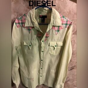 Diesel Shirt Green Medium